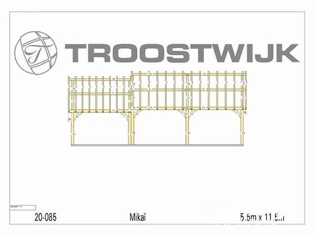 Carport fijnspar 11,5x5,5 - afbeelding 20 van  20