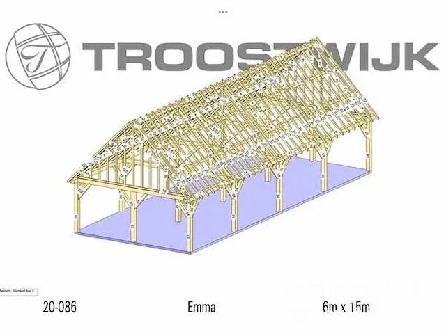 Carport fijnspar 15x6 - afbeelding 1 van  26