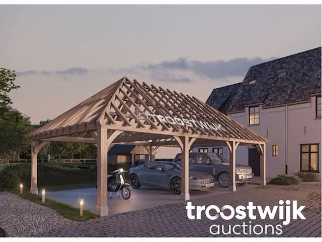 Carport franse eik 10x5,5 - afbeelding 1 van  22