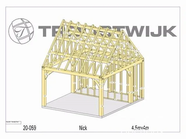 Carport/bijgebouw fijnspar 4,5x4 - afbeelding 1 van  19