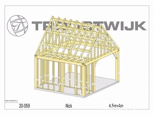 Carport/bijgebouw fijnspar 4,5x4 - afbeelding 12 van  19