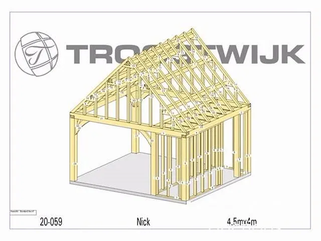 Carport/bijgebouw fijnspar 4,5x4 - afbeelding 13 van  19