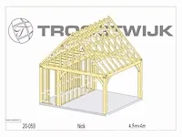 Carport/bijgebouw fijnspar 4,5x4 - afbeelding 14 van  19