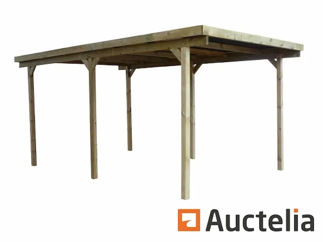 Carport/overkapping plat dak 300x750cm. doorrijhoogte 290cm. excl. dakplaten - afbeelding 1 van  1