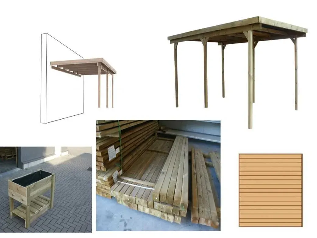 Carports (zonnecollectoren) & hout - hamont-achel - 18/04/2024