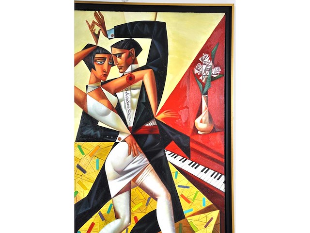 Carra – les danceurs - olie op doek - 120x90 cm - afbeelding 12 van  13