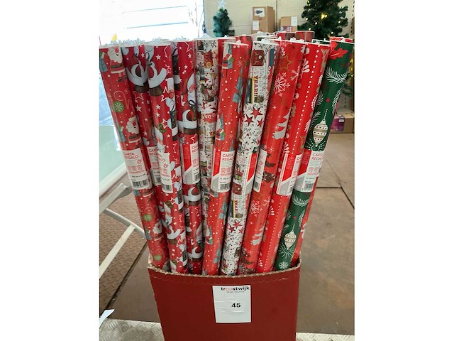 Carta natale. papier cadeauverpakking,kerst. (50x) - afbeelding 2 van  2