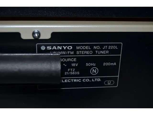Casettespeler sanyo rd220 , tuner sanyo jt220l - afbeelding 8 van  9