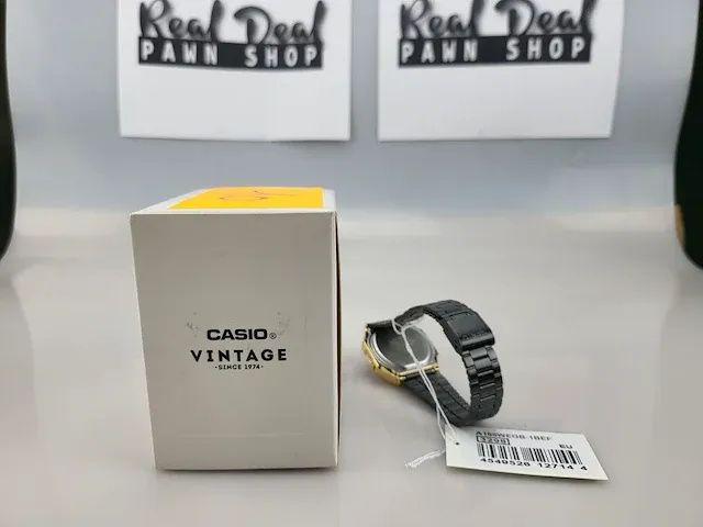 Casio vintage a168wegb-1bef retro mirror horloge - afbeelding 2 van  4