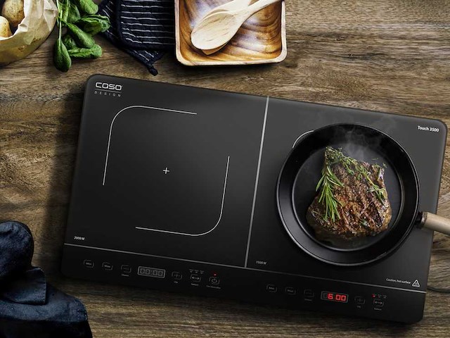 Caso design touch 3500 zwart aanrechtblad 60 cm kookplaat met inductiezone 2 zone(s) - afbeelding 1 van  7