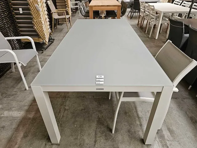 Castle-line alu tafel california kleur wit 220 x 100cm - afbeelding 2 van  3