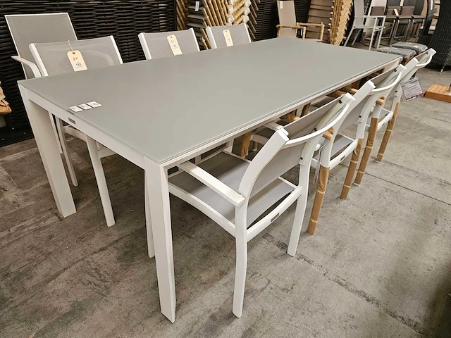 Castle-line alu tafel california kleur wit 220 x 100cm - afbeelding 1 van  4