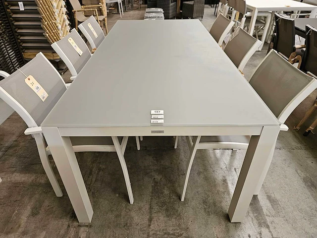 Castle-line alu tafel california kleur wit 220 x 100cm - afbeelding 2 van  4