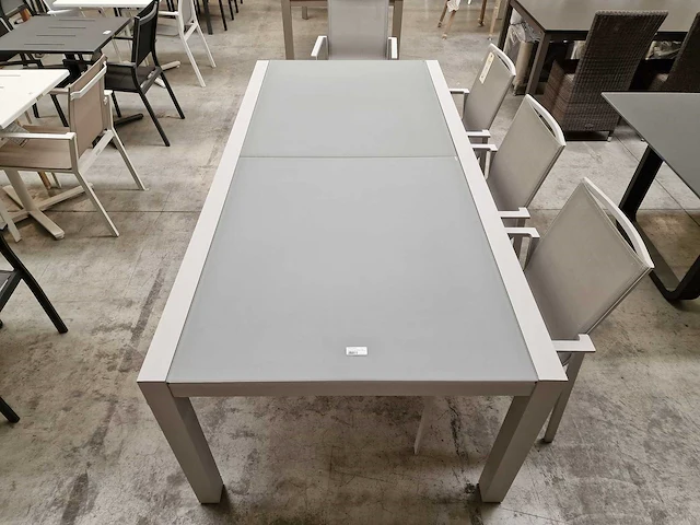 Castle-line alu uitschuiftafel geneve mistral grijs 220-340x106cm - afbeelding 2 van  10