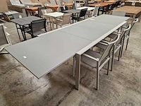 Castle-line alu uitschuiftafel geneve mistral grijs 220-340x106cm - afbeelding 1 van  10