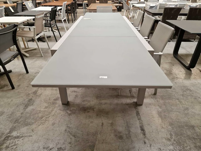 Castle-line alu uitschuiftafel geneve mistral grijs 220-340x106cm - afbeelding 3 van  10