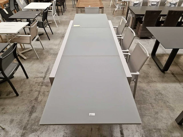 Castle-line alu uitschuiftafel geneve mistral grijs 220-340x106cm - afbeelding 5 van  10
