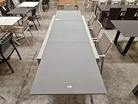 Castle-line alu uitschuiftafel geneve mistral grijs 220-340x106cm - afbeelding 5 van  10