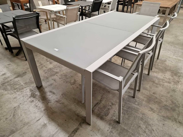 Castle-line alu uitschuiftafel geneve mistral grijs 220-340x106cm - afbeelding 8 van  10