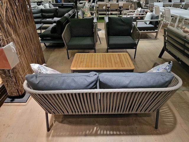 Castle-line avo alu lounge sofa set all weather rope taupe - afbeelding 4 van  10