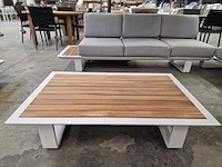 Castle-line donya alu lounge hoekset wit met teak zijtafels - afbeelding 11 van  11