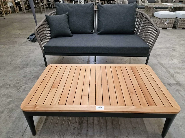 Castle-line lounge set avo 2-zit + 2x1-zit + salontafel teak - afbeelding 6 van  6