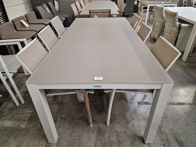 Castle-line tuintafel carlo alu frame kleur wit 220cm - afbeelding 2 van  4