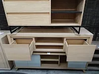 Castle line tv meubel eik naturel tibo 128 x45 x 59h - afbeelding 2 van  2