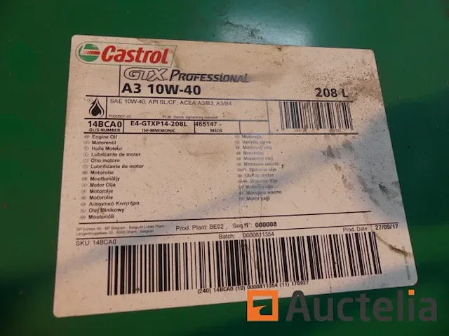 Castrol gtx professional a3 10w-40 oliedrum - afbeelding 2 van  2