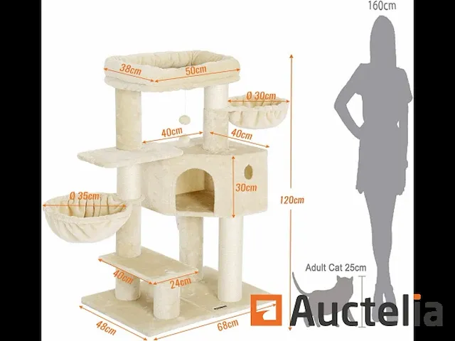 Cat as met extra dikke boomstammen - 120 cm - afbeelding 1 van  8