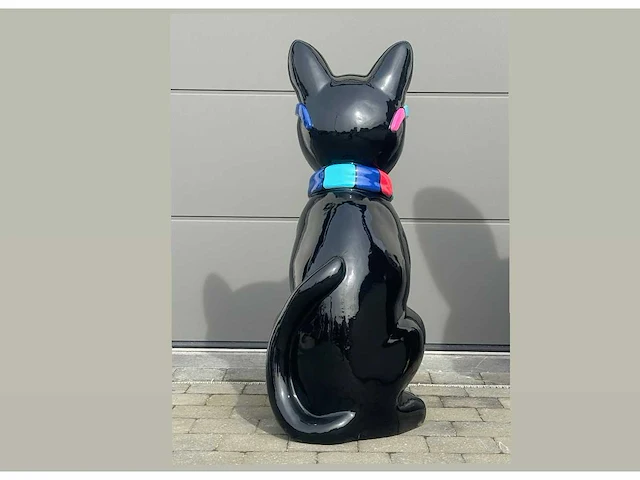 Cat / kat met bril h120cm black multi - afbeelding 3 van  5