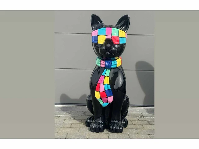 Cat / kat met bril h120cm black multi - afbeelding 5 van  5
