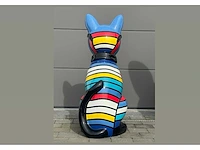 Cat / kat met bril h120cm multicolor - afbeelding 3 van  4