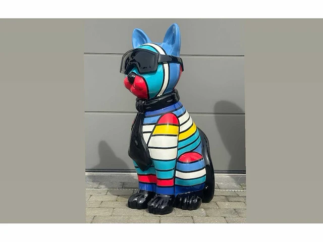 Cat / kat met bril h120cm multicolor - afbeelding 4 van  4