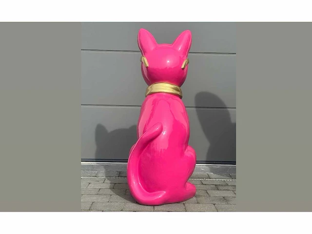 Cat / kat met bril h120cm pink - afbeelding 3 van  3