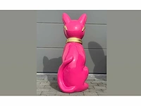 Cat / kat met bril h120cm pink - afbeelding 3 van  3