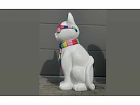 Cat / kat met bril h120cm white multi - afbeelding 2 van  4