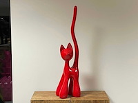 Cat / kat met lange staart h100 red - afbeelding 1 van  1