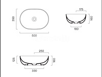 Catalano lavabo 50 x 35 cemento satina cataglaze + antibaceterial protection (nr. 15-12) - afbeelding 2 van  4