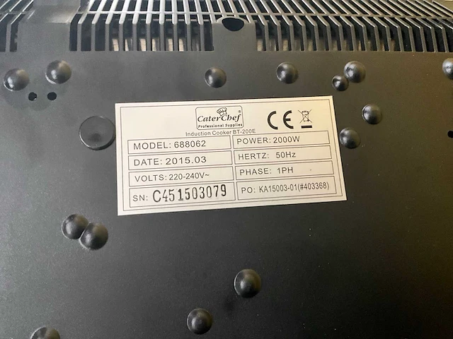 Caterchef bt-200e inductiekookplaat - afbeelding 2 van  2