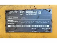 Caterpillar - 2000 - m315 - banden graafmachine - afbeelding 2 van  10