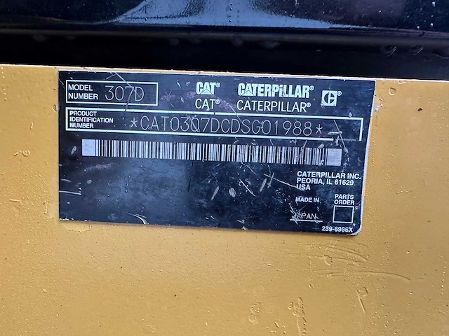 Caterpillar - 2013 - 307d - midigraafmachine - afbeelding 14 van  37