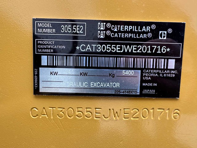Caterpillar - 2017 - 305.5e2 - minigraafmachine - afbeelding 35 van  41