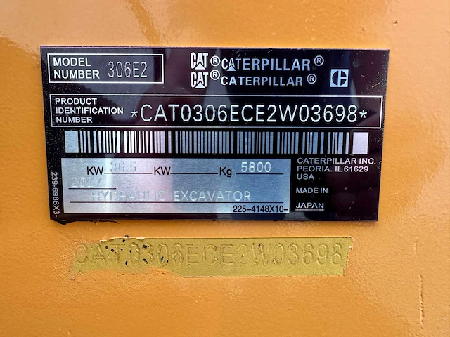 Caterpillar - 2017 - 306e2 - midigraafmachine - afbeelding 39 van  44