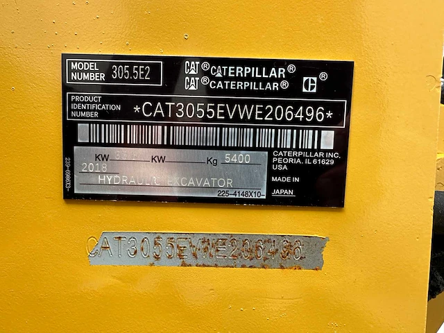 Caterpillar - 2018 - 305.5e2 - midigraafmachine - afbeelding 42 van  47