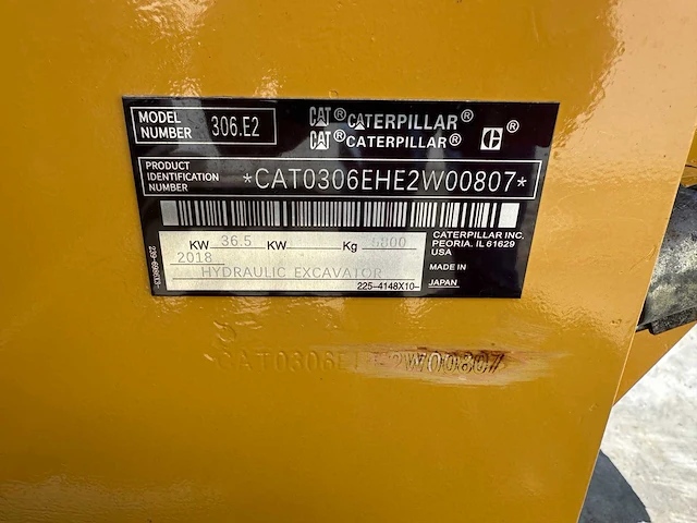 Caterpillar - 2018 - 306e2 - midigraafmachine - afbeelding 39 van  44