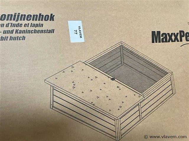 Cavia en konijnenhok, 106 x 95 x 30 cm - afbeelding 2 van  3