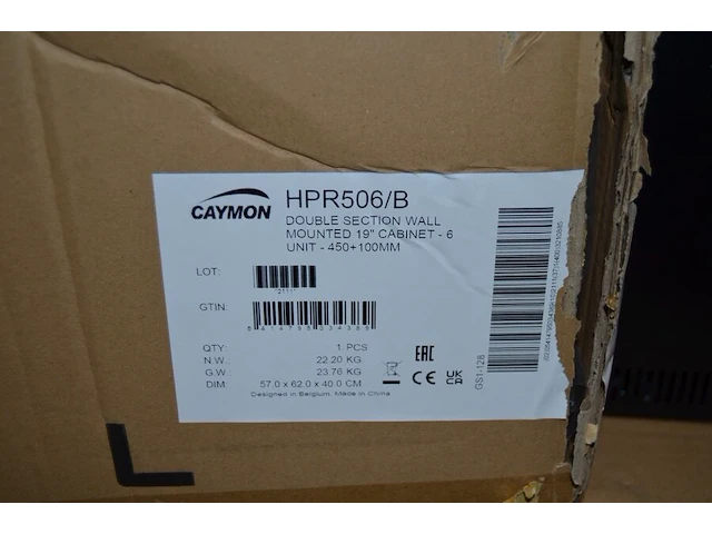 Caymon hpr506/b double section wall mounted 19 inch cabinet 6 units - afbeelding 5 van  6