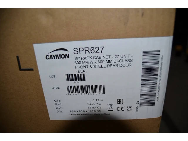 Caymon spr627 19 inch rack cabinet 27 units - afbeelding 4 van  4