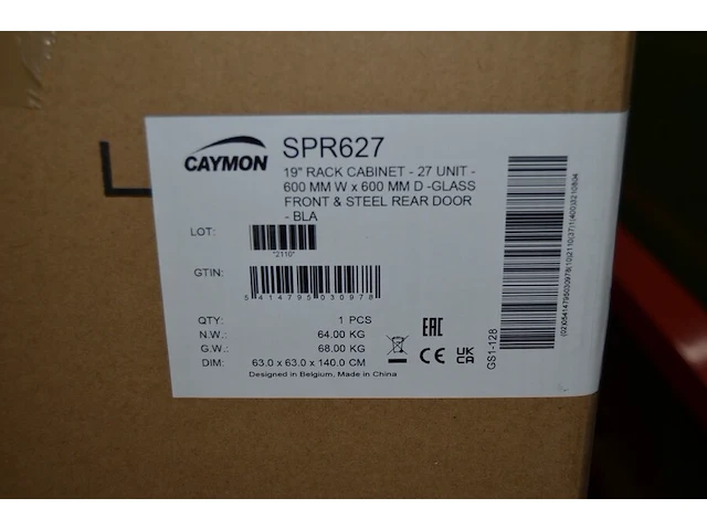 Caymon spr627 19 inch rack cabinet 27 units - afbeelding 4 van  4